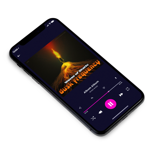 3D view of Premade Electronica & Ambient Album Cover - Night Rider #18037 | AlbumArtZone*