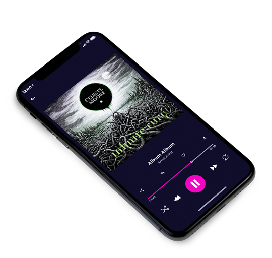 3D view of Premade Electronica & Ambient Album Cover - Celeste #18109 | AlbumArtZone*