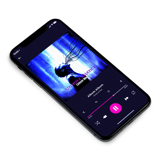 3D view of Premade Electronica & Ambient Album Cover - Royal Blue #18112 | AlbumArtZone*