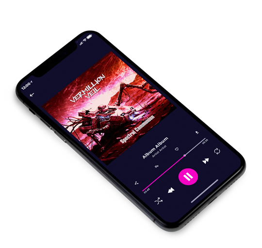 3D view of Premade Electronica & Ambient Album Cover - Sea Pink #18166 | AlbumArtZone*