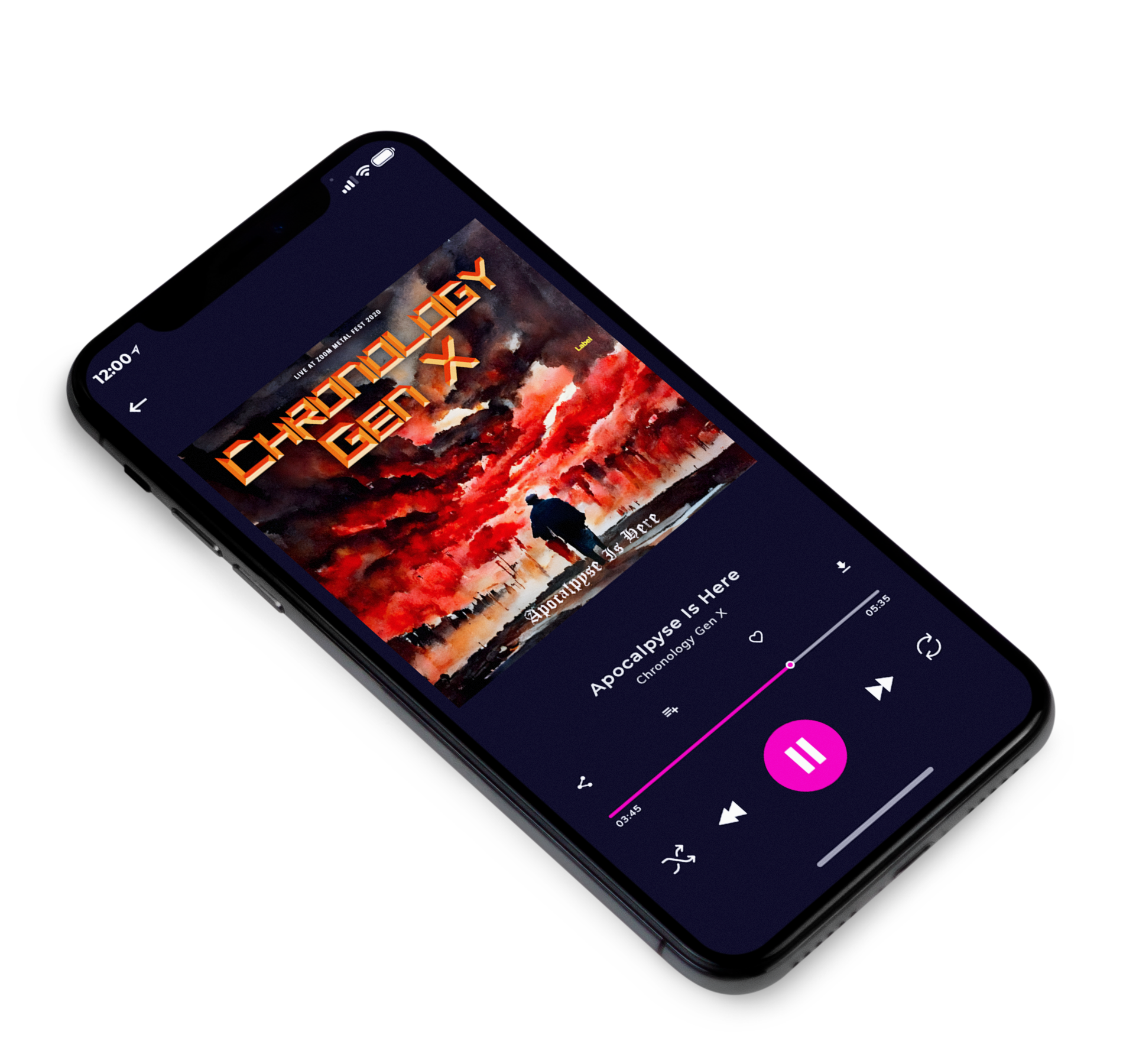3D view of Premade Heavy Metal & Gothic Metal Album Cover - Raw Sienna #20080 | AlbumArtZone*