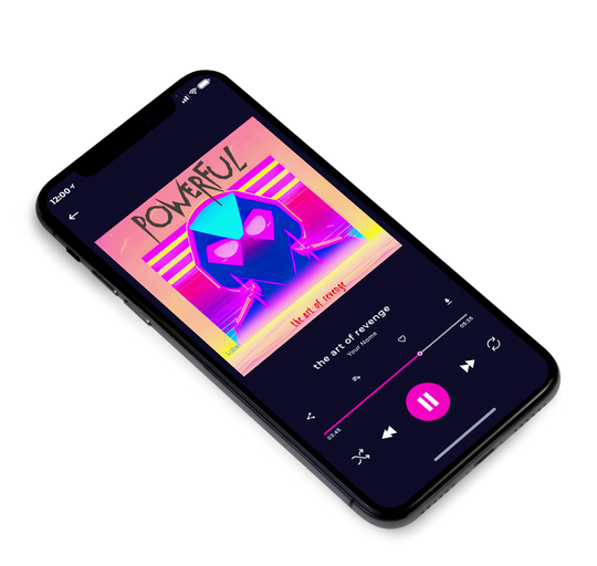 3D view of Premade Rock,Punk & Alternative Album Cover - Fun Blue #21421 | AlbumArtZone*