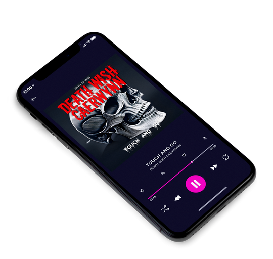 3D view of Premade Heavy Metal & Gothic Metal Album Cover - New York Pink #21844 | AlbumArtZone*
