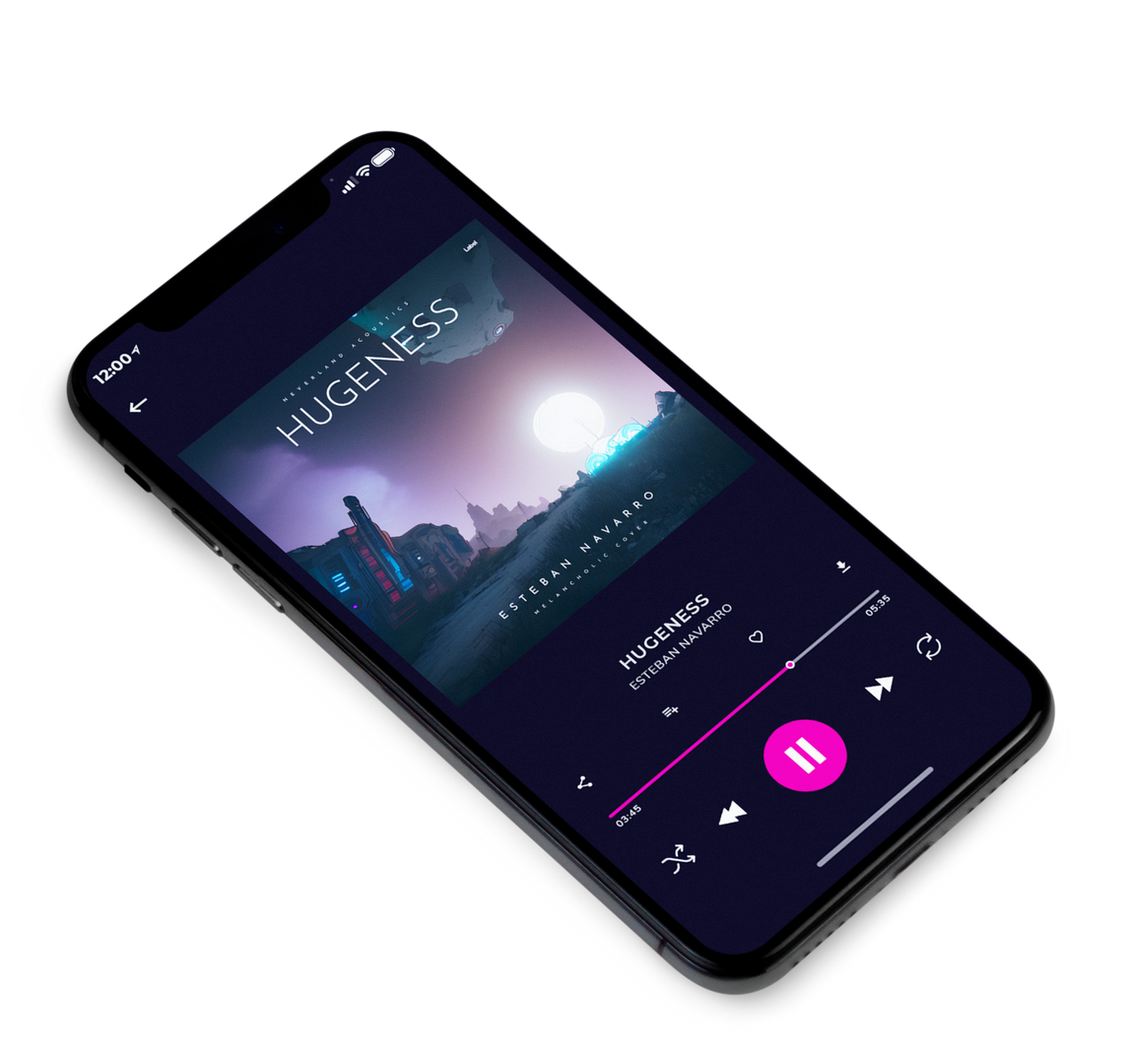 3D view of Premade Electronica & Ambient Album Cover - Ebony Clay #22163 | AlbumArtZone*