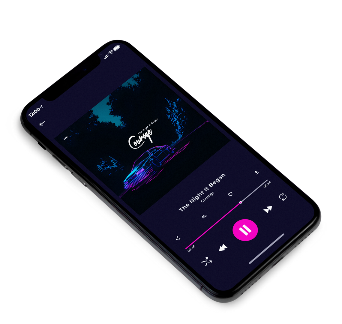 3D view of Premade Electronica & Ambient Album Cover - Ebony #22280 | AlbumArtZone*