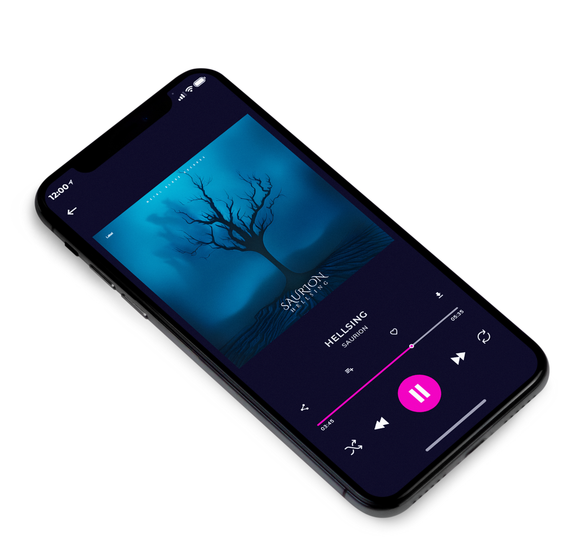 3D view of Premade Heavy Metal & Gothic Metal Album Cover - Chathams Blue #22579 | AlbumArtZone*