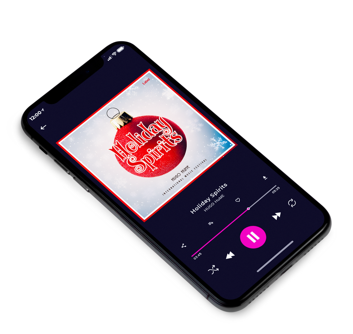 3D view of Premade Christmas Music Album Cover - Timberwolf #23051 | AlbumArtZone*
