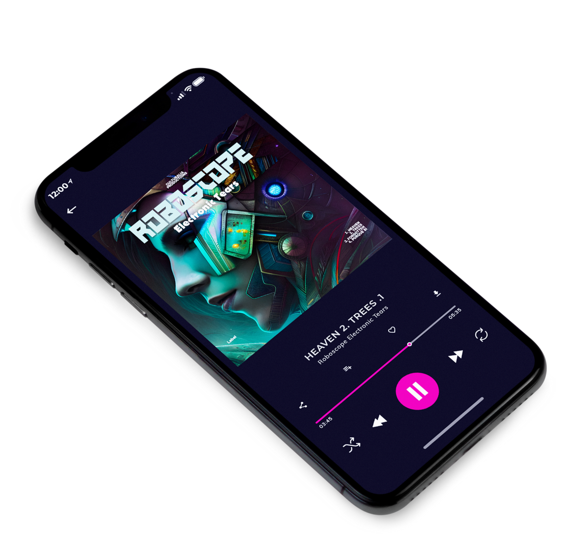 3D view of Premade Electronica & Ambient Album Cover - Ebony Clay #23183 | AlbumArtZone*