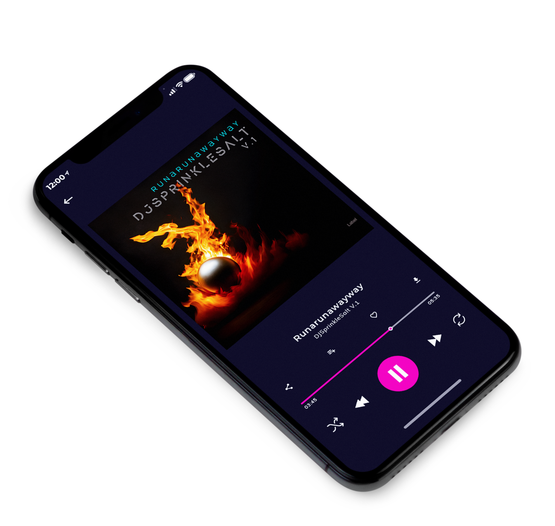 3D view of Premade Pop Album Cover - Night Rider #23495 | AlbumArtZone*