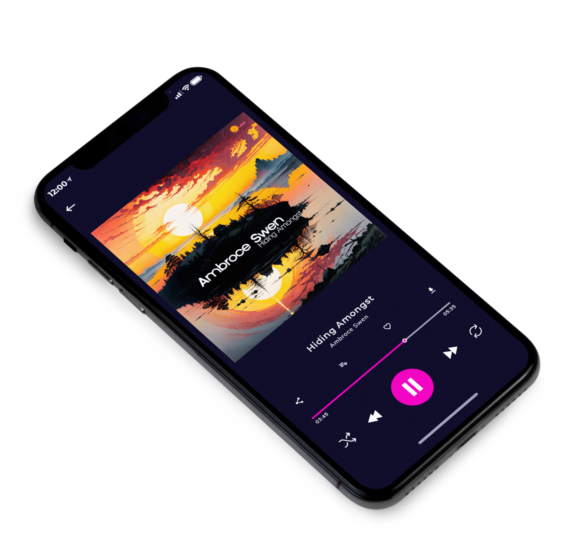 3D view of Premade Electronica & Ambient Album Cover - Twine #23618 | AlbumArtZone*