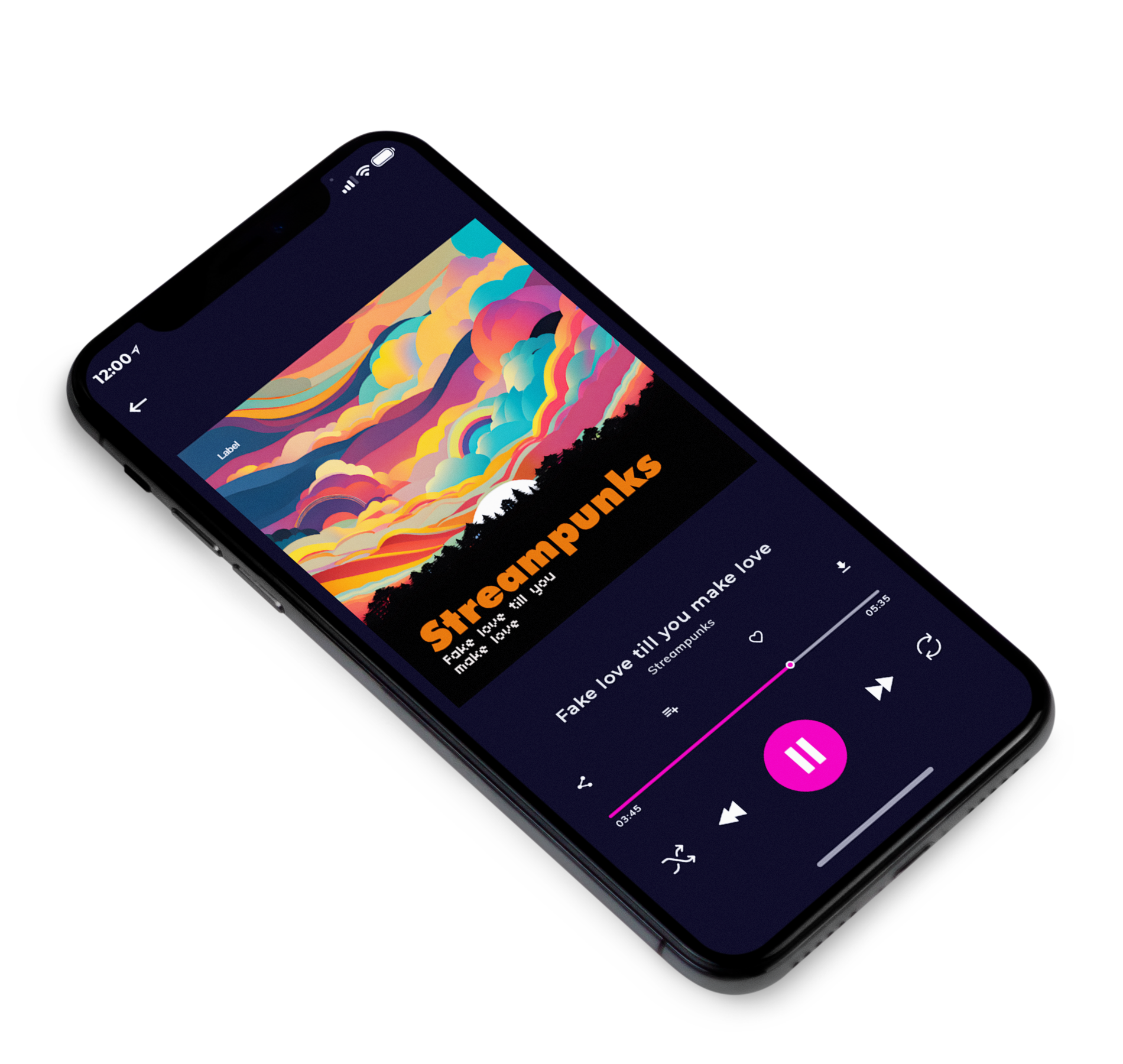 3D view of Premade Rock,Punk & Alternative Album Cover - Burnt Sienna #23634 | AlbumArtZone*