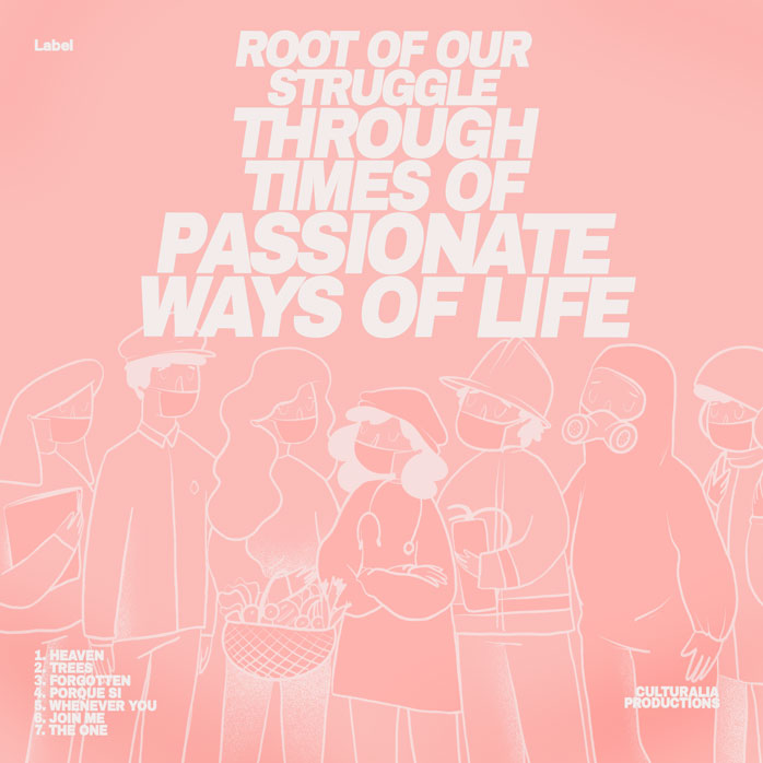 2D view of Premade Podcast Album Cover - Apricot Peach #2753 | AlbumArtZone*