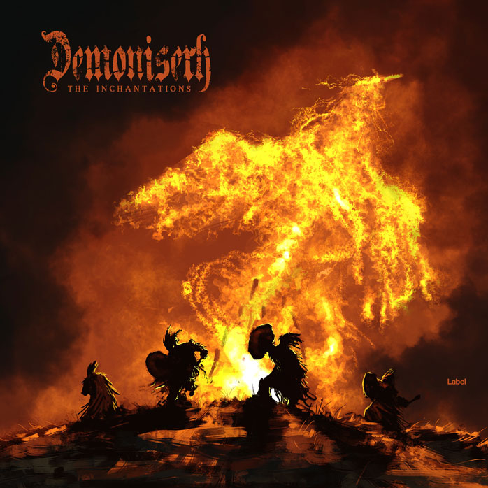 2D view of Premade Heavy Metal & Gothic Metal Album Cover - Fire Bush #6385 | AlbumArtZone*