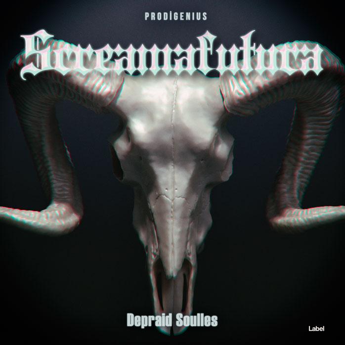 2D view of Premade Heavy Metal & Gothic Metal Album Cover - Gray Nickel #8787 | AlbumArtZone*