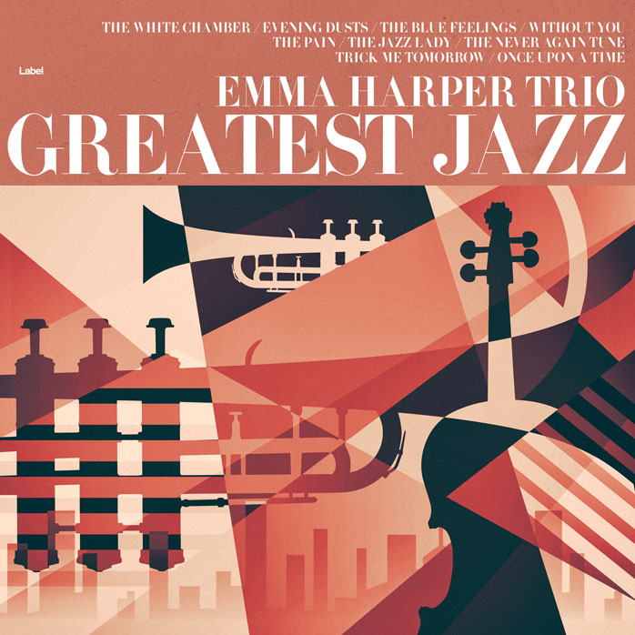 2D view of Premade Traditional Jazz & Blues Album Cover - Japonica #8844 | AlbumArtZone*