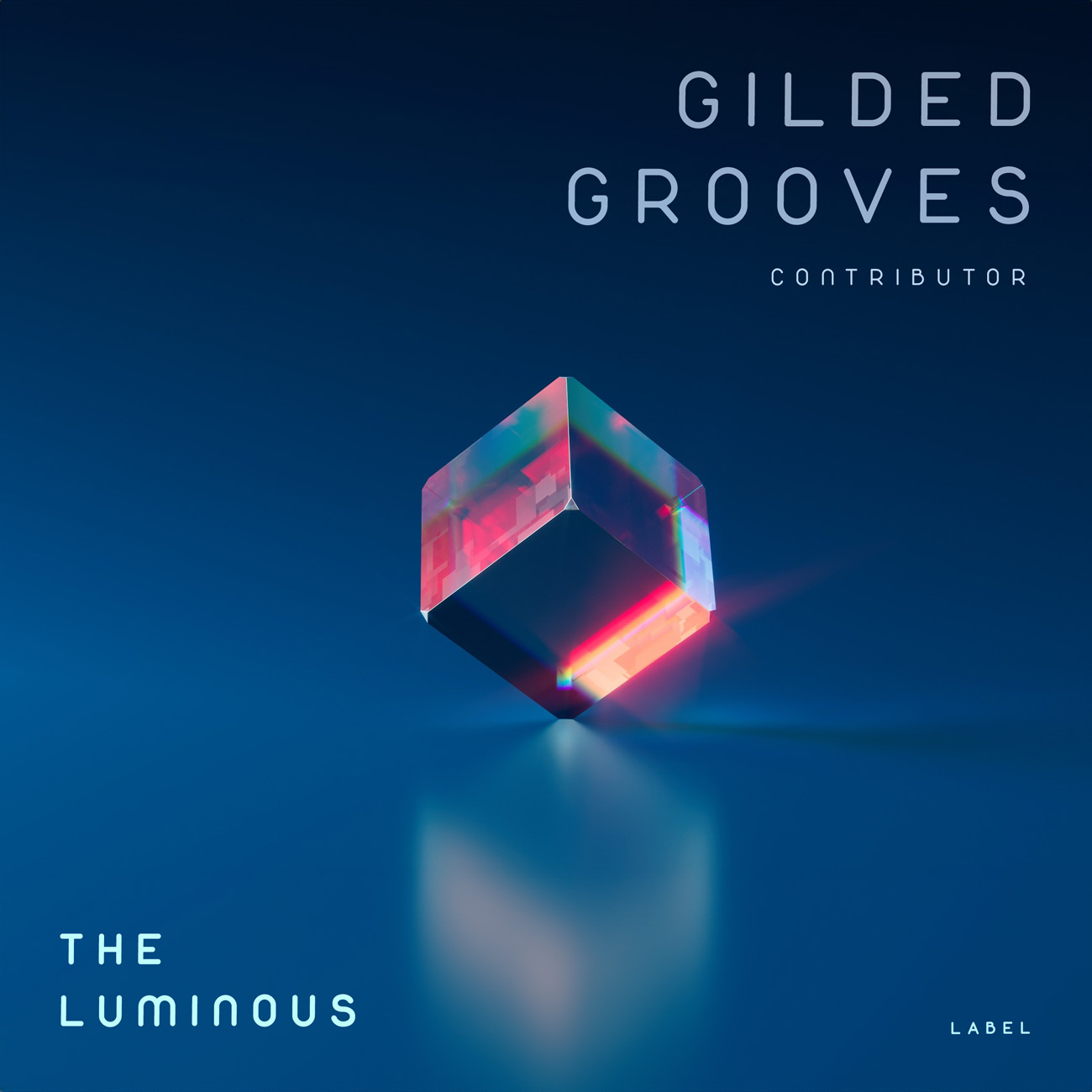 2D view of Premade Electronica & Ambient Album Cover - Deep Sapphire #10627 | AlbumArtZone*