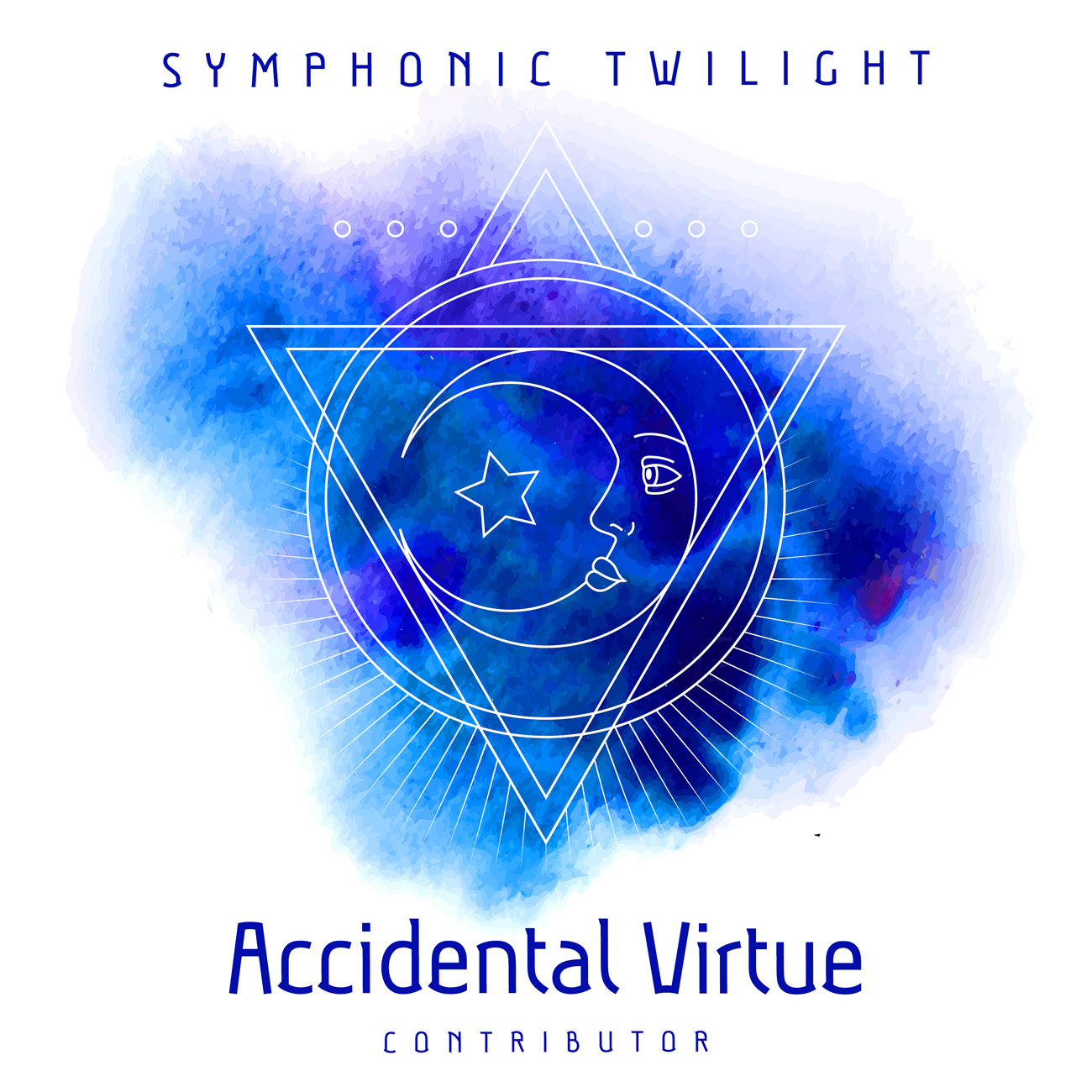2D view of Premade Contemporary Music Album Cover - Hawkes Blue #10989 | AlbumArtZone*