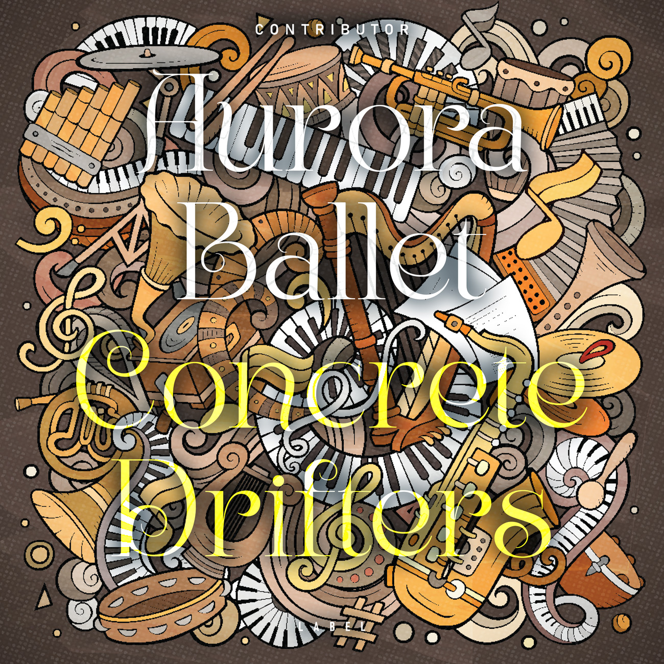 2D view of Premade Contemporary Music Album Cover - Taupe #11533 | AlbumArtZone*