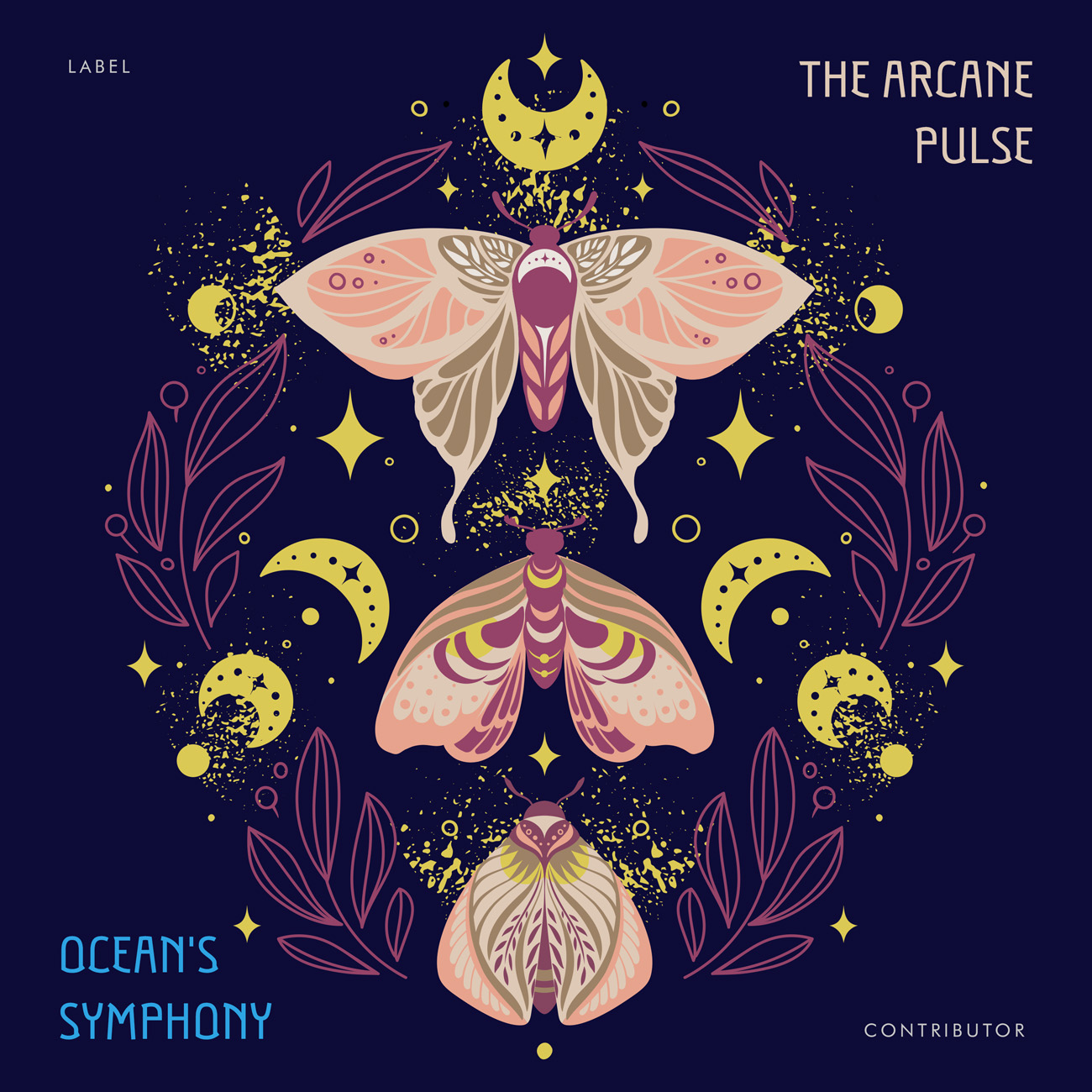 2D view of Premade Electronica & Ambient Album Cover - Bunting #11580 | AlbumArtZone*