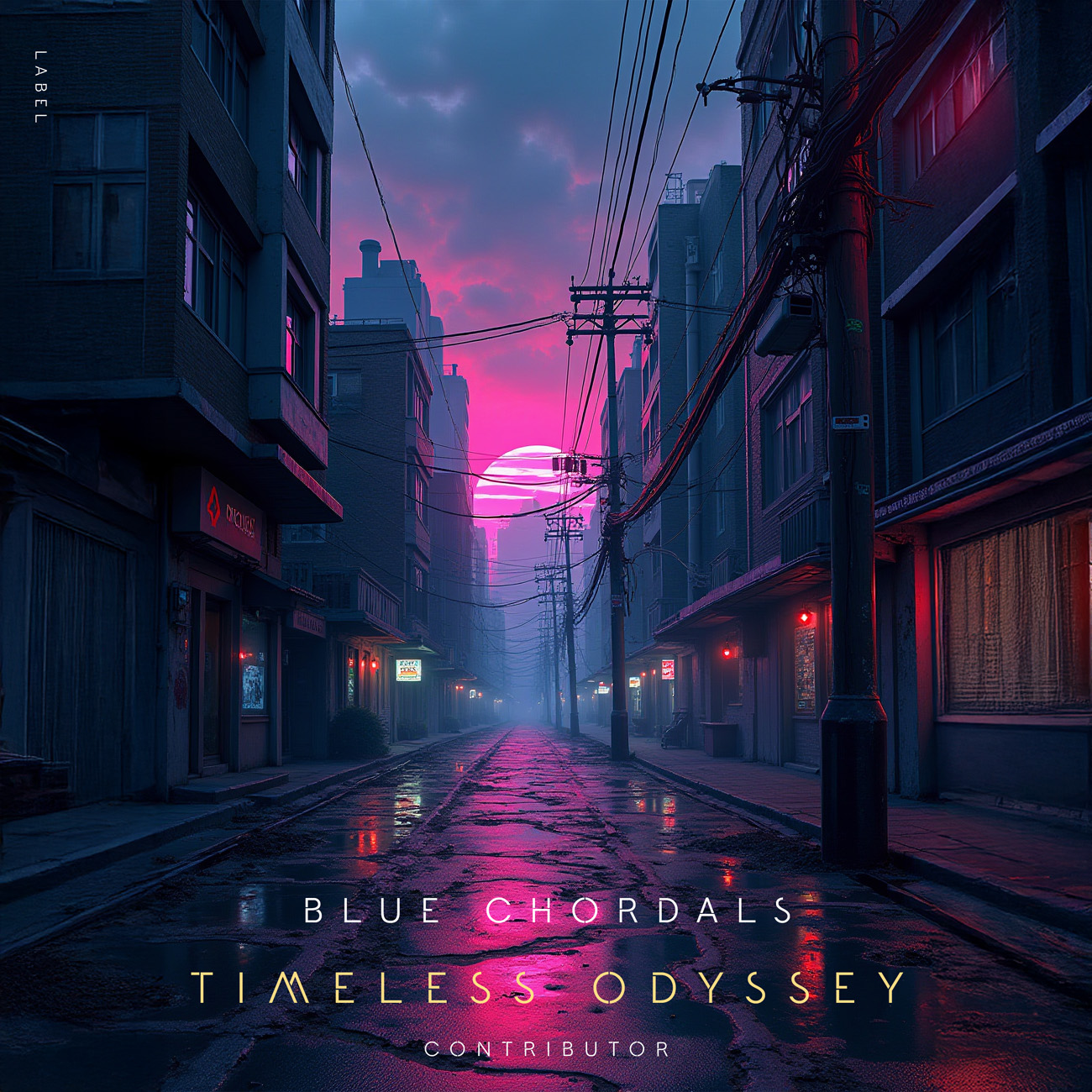 2D view of Premade Electronica & Ambient Album Cover - Ebony #11662 | AlbumArtZone*
