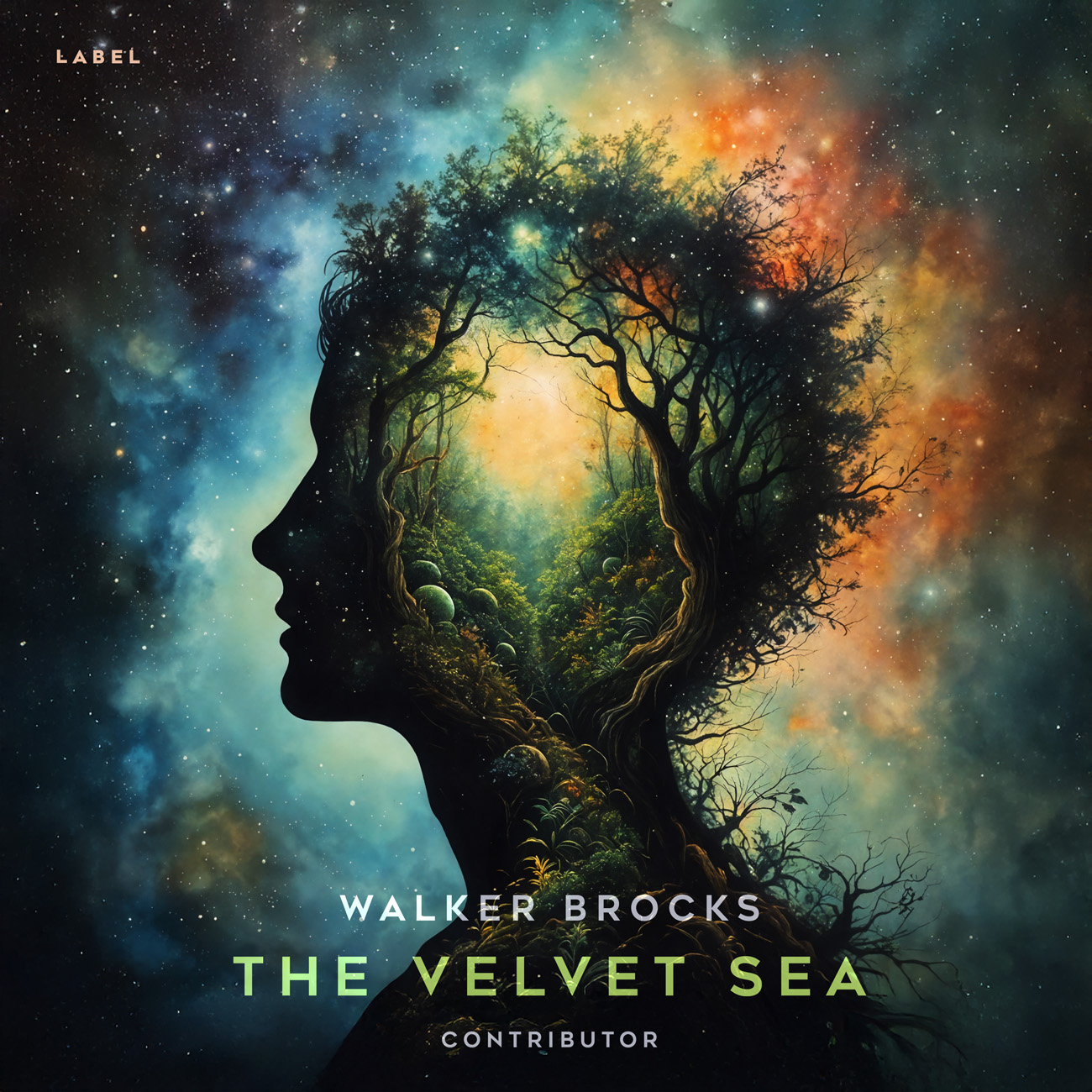 2D view of Premade Electronica & Ambient Album Cover - Outer Space #11776 | AlbumArtZone*