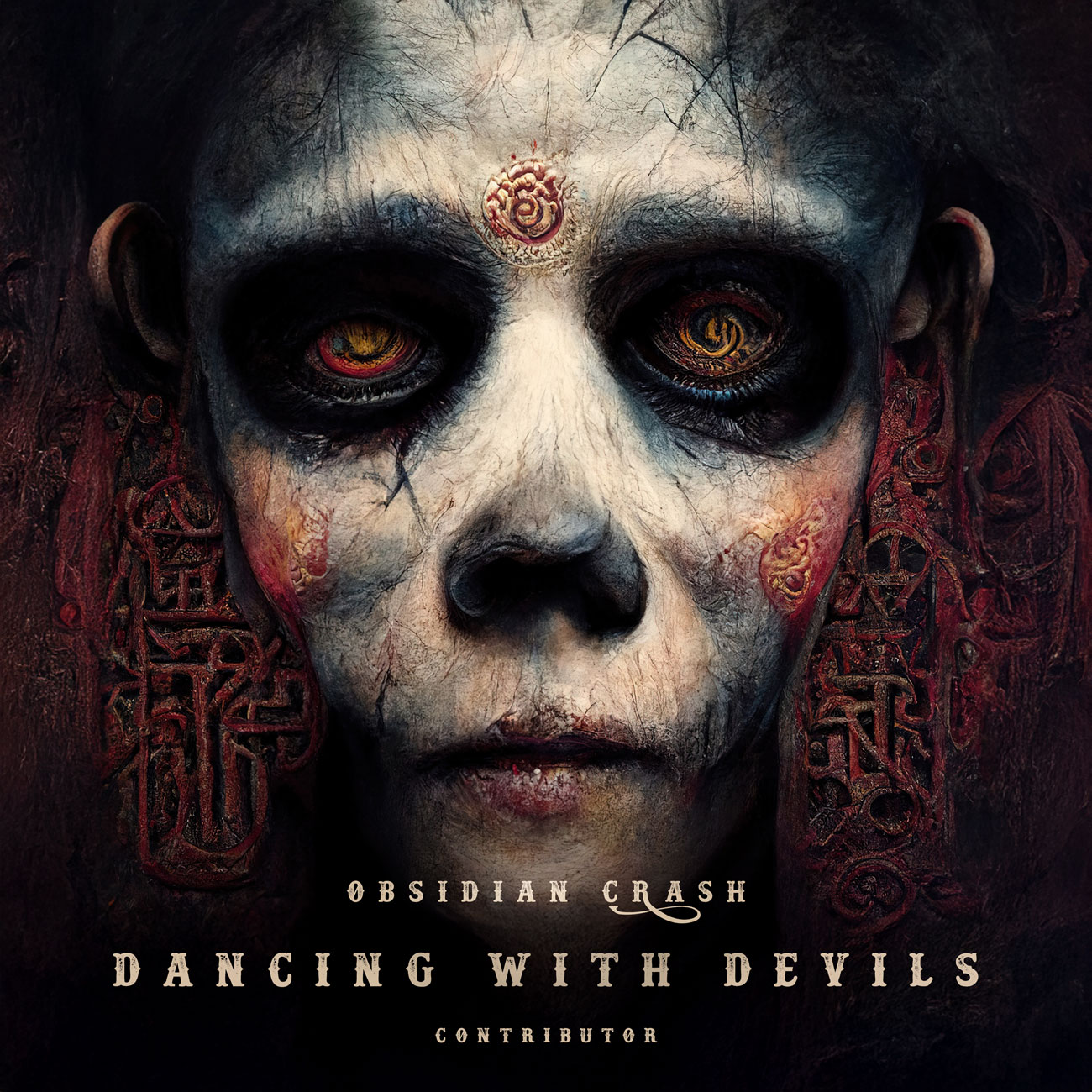 2D view of Premade Heavy Metal & Gothic Metal Album Cover - Cocoa Brown #12037 | AlbumArtZone*