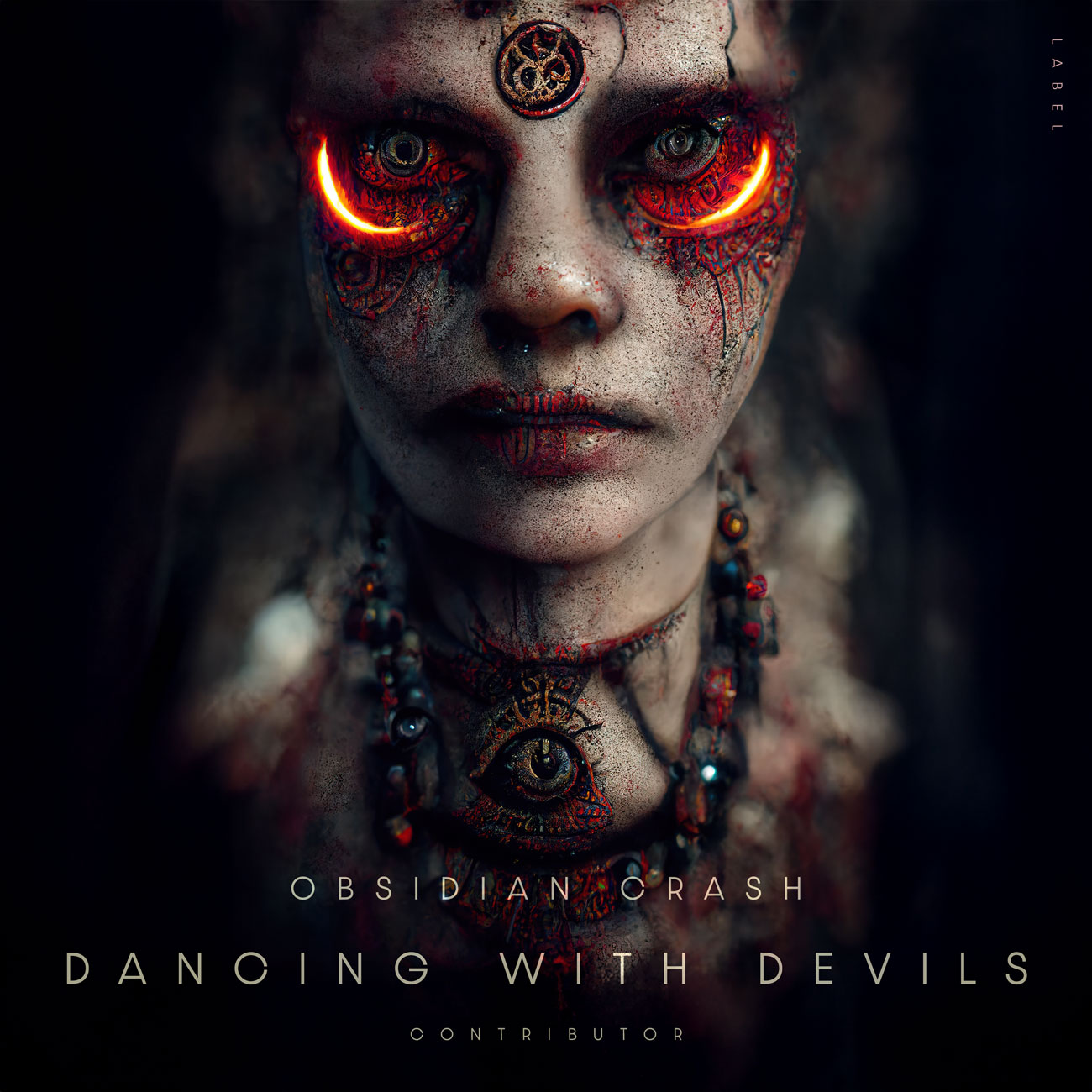 2D view of Premade Electronica & Ambient Album Cover - Cinder #12060 | AlbumArtZone*