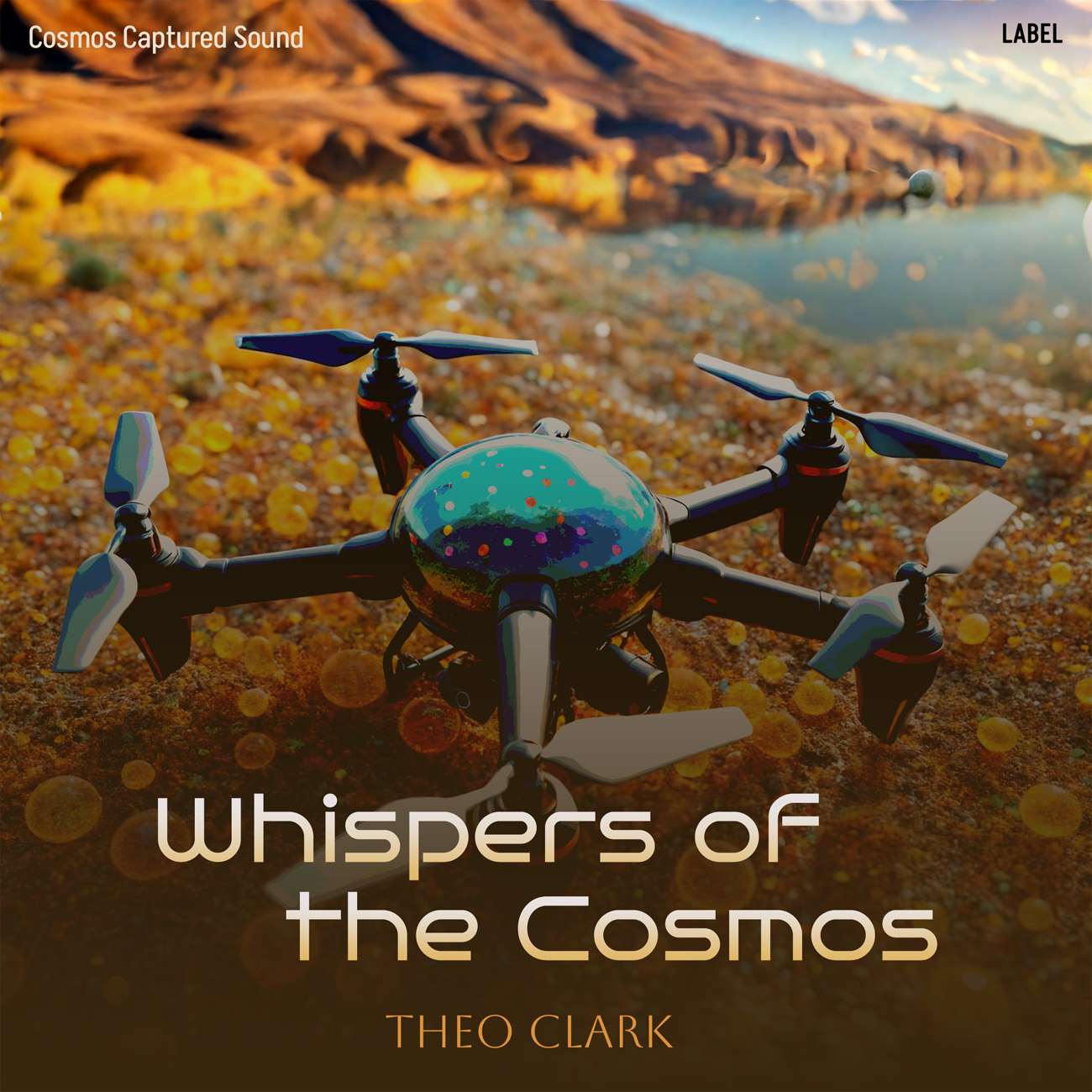 2D view of Premade Electronica & Ambient Album Cover - Metallic Bronze #16057 | AlbumArtZone*