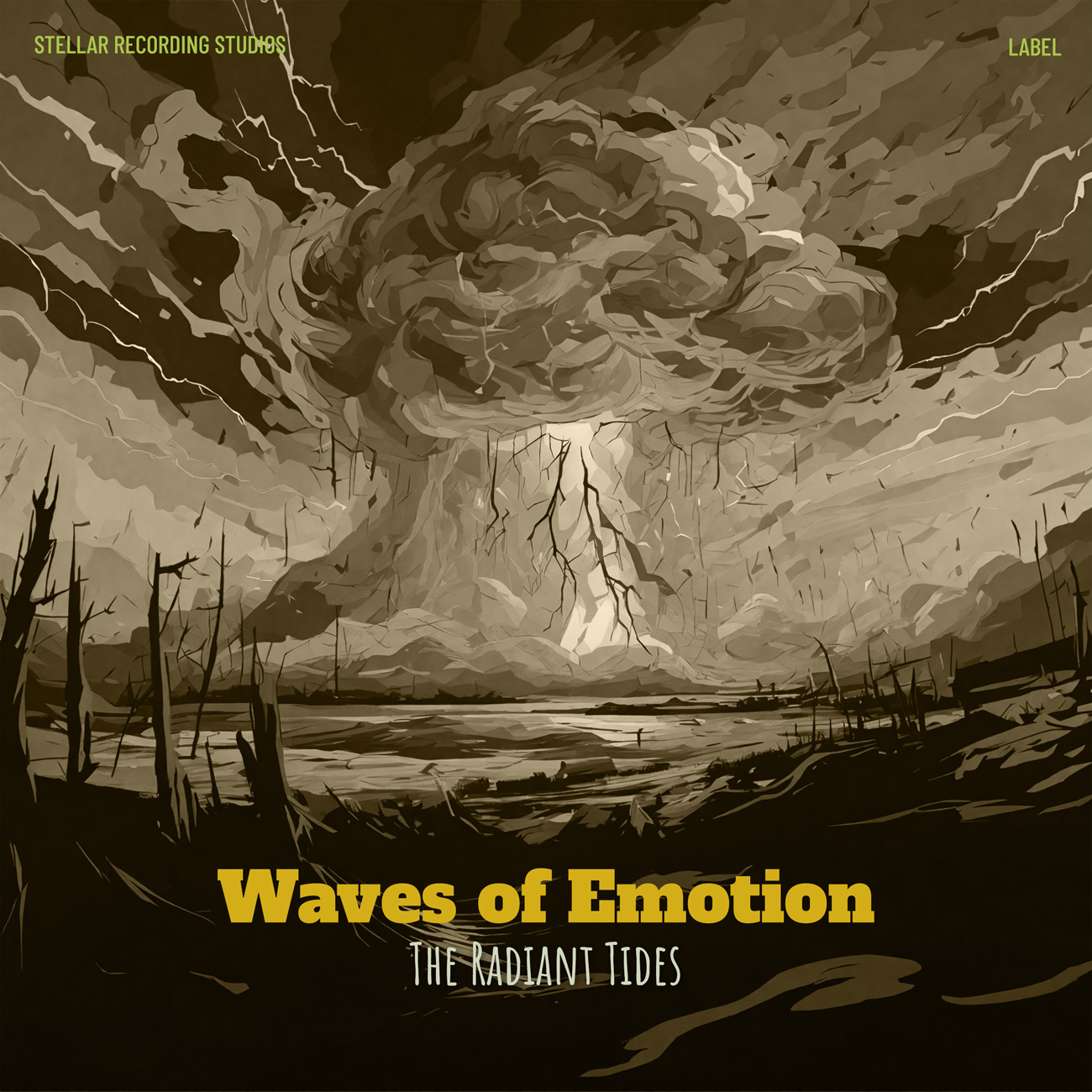 2D view of Premade Electronica & Ambient Album Cover - Black Marlin #16240 | AlbumArtZone*