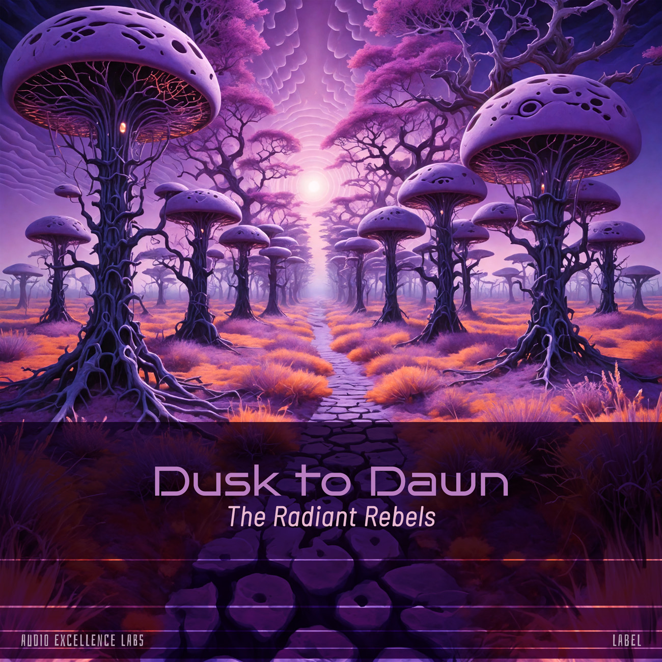 2D view of Premade Electronica & Ambient Album Cover - Grape #16296 | AlbumArtZone*