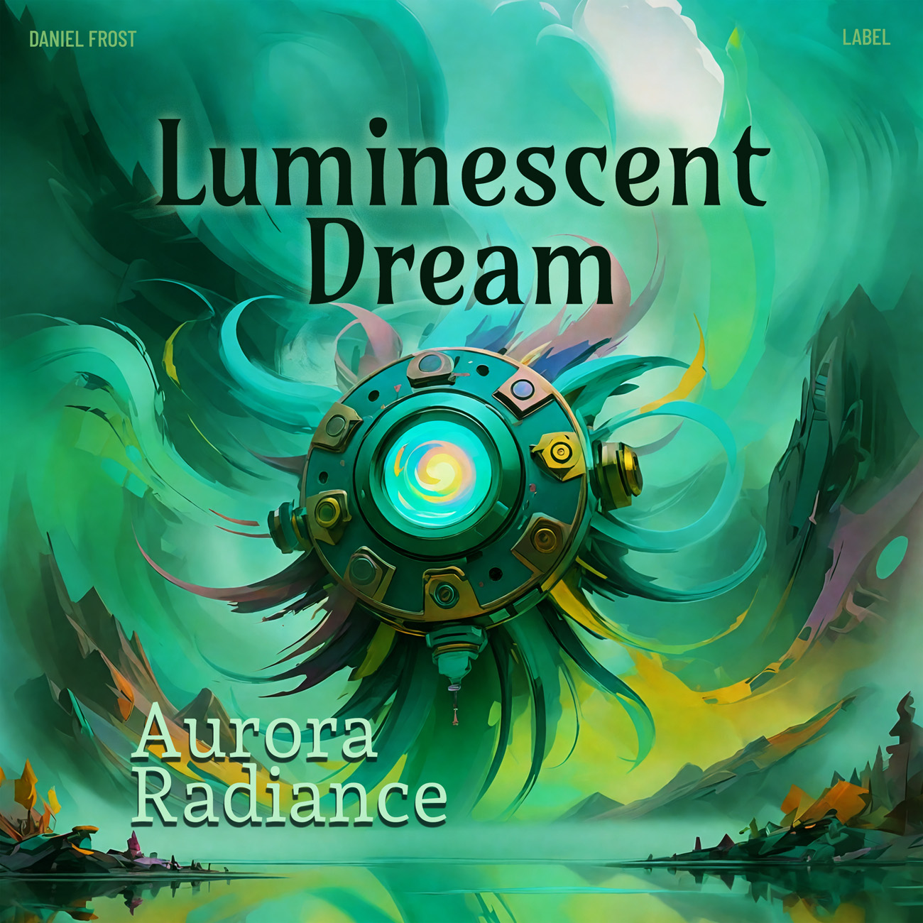 2D view of Premade Electronica & Ambient Album Cover - Sea Green #16459 | AlbumArtZone*