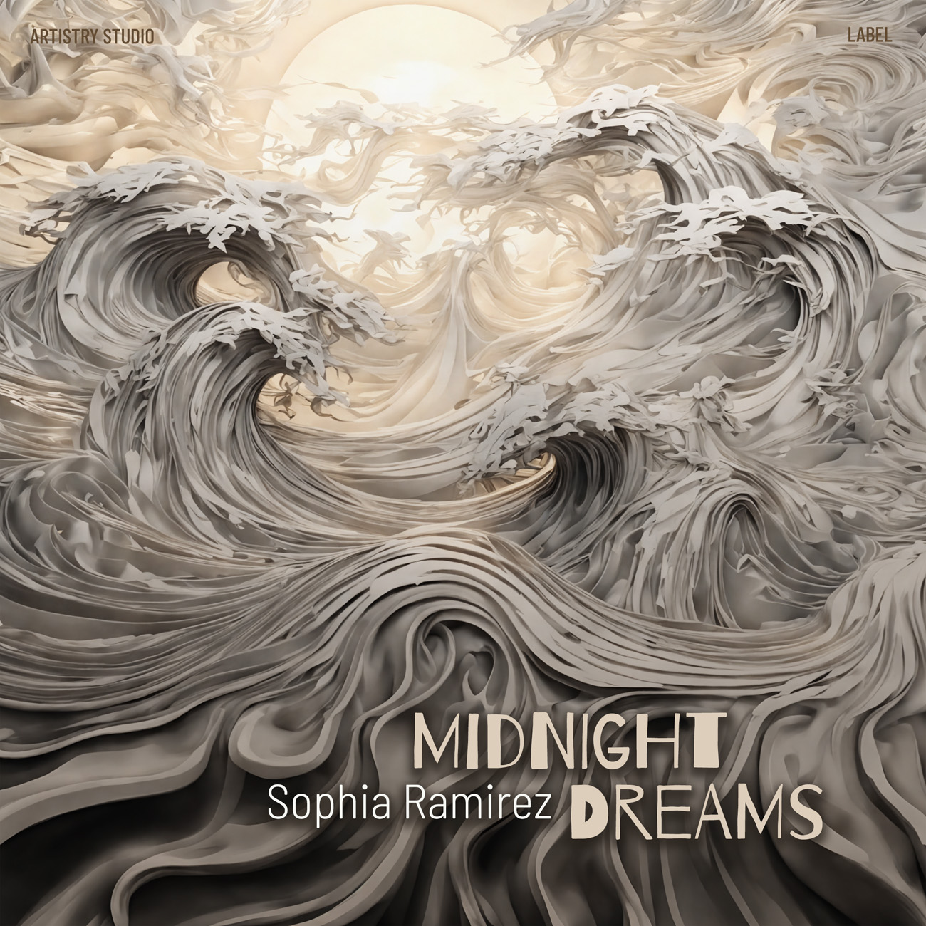 2D view of Premade Electronica & Ambient Album Cover - Nomad #16498 | AlbumArtZone*