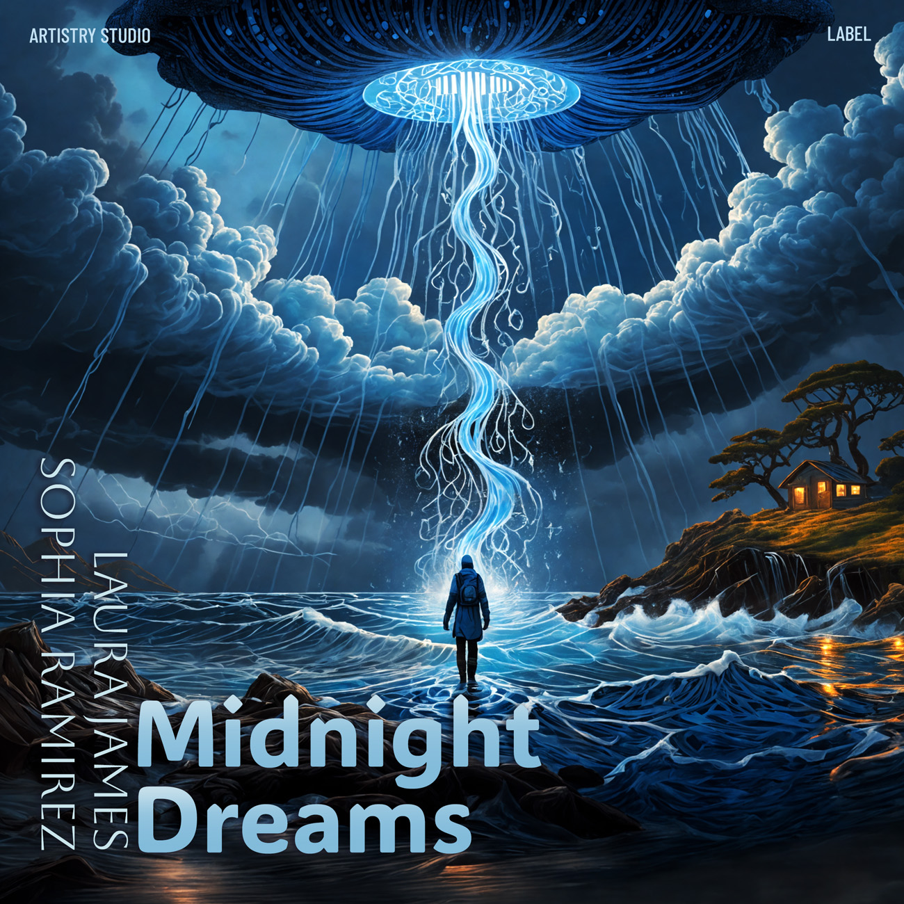 2D view of Premade Electronica & Ambient Album Cover - Big Stone #16584 | AlbumArtZone*