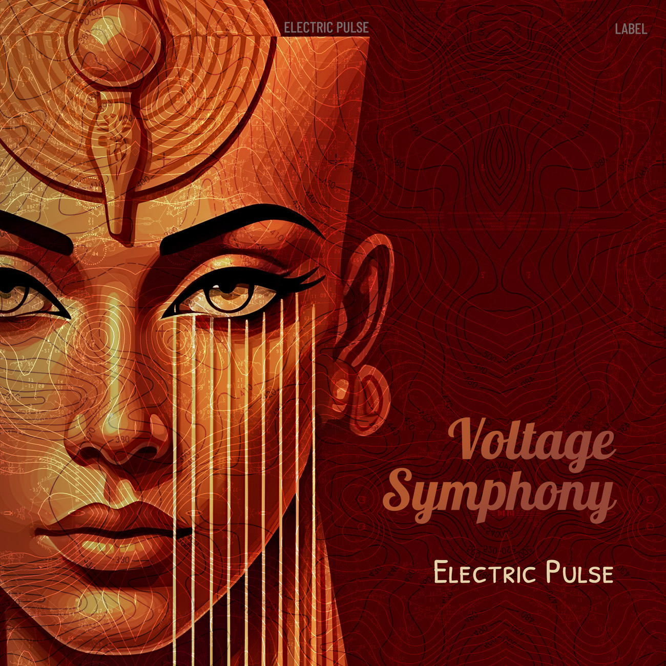 2D view of Premade Contemporary Music Album Cover - Mahogany #16739 | AlbumArtZone*