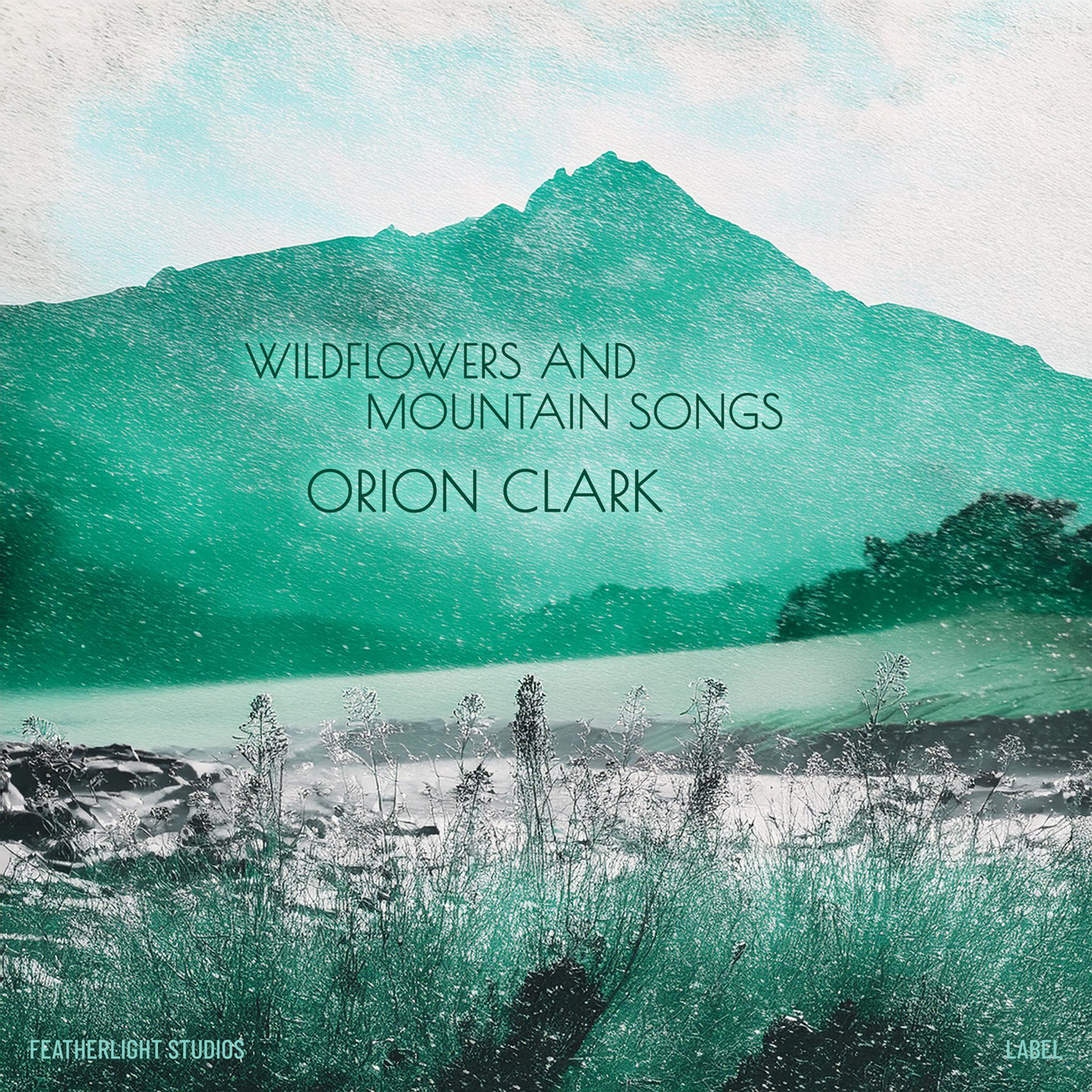 2D view of Premade Indie & Folk Music Album Cover - Ocean Green #17182 | AlbumArtZone*