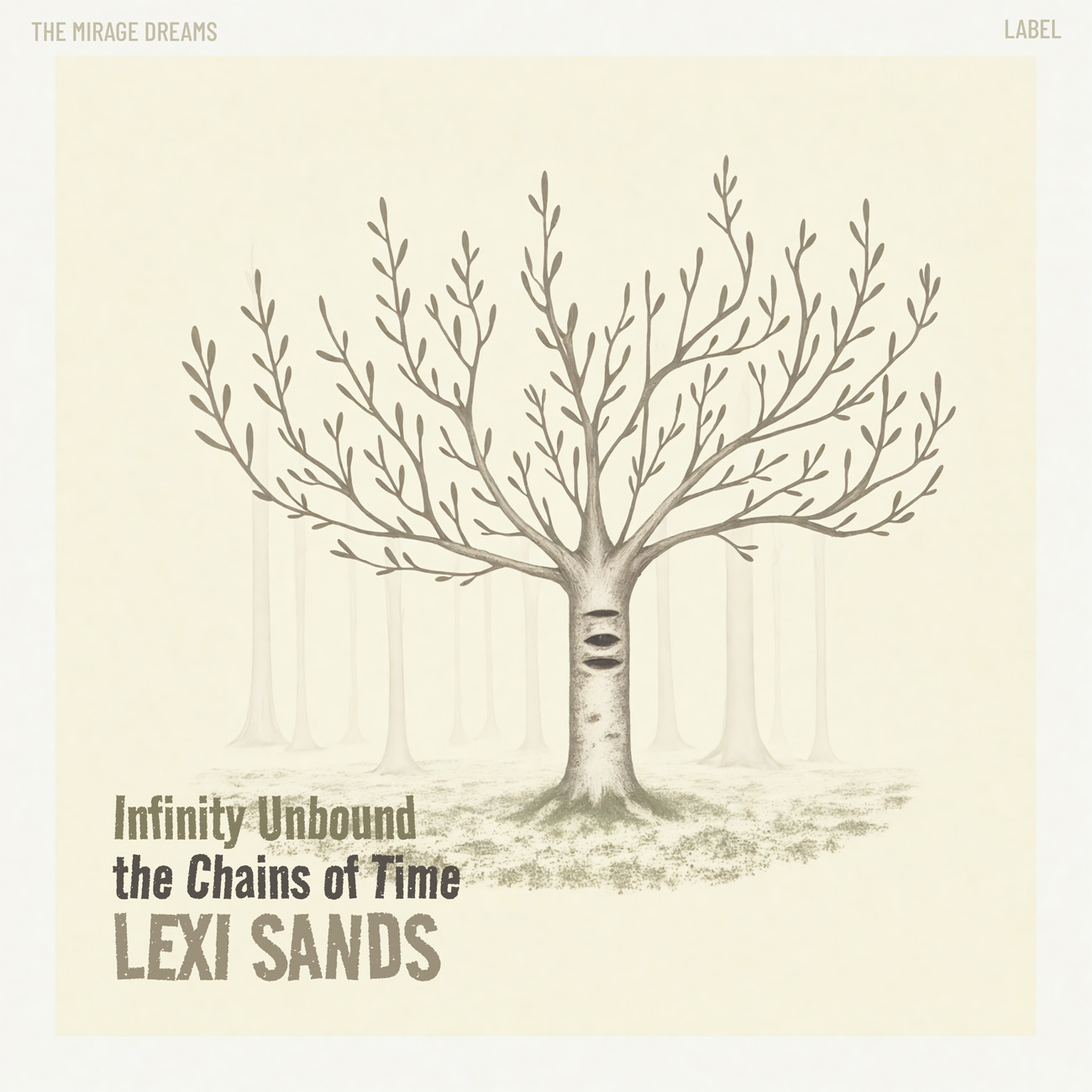 2D view of Premade Indie & Folk Music Album Cover - Ecru White #17278 | AlbumArtZone*