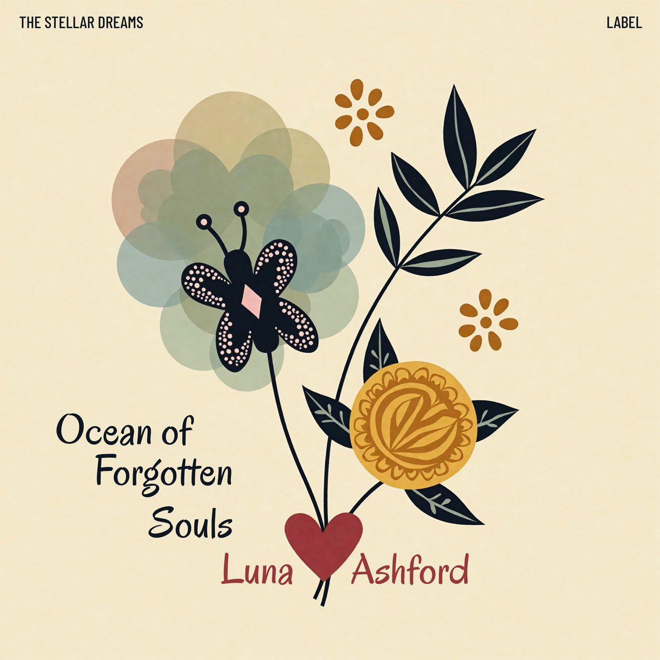 2D view of Premade Indie & Folk Music Album Cover - Wheatfield #17323 | AlbumArtZone*
