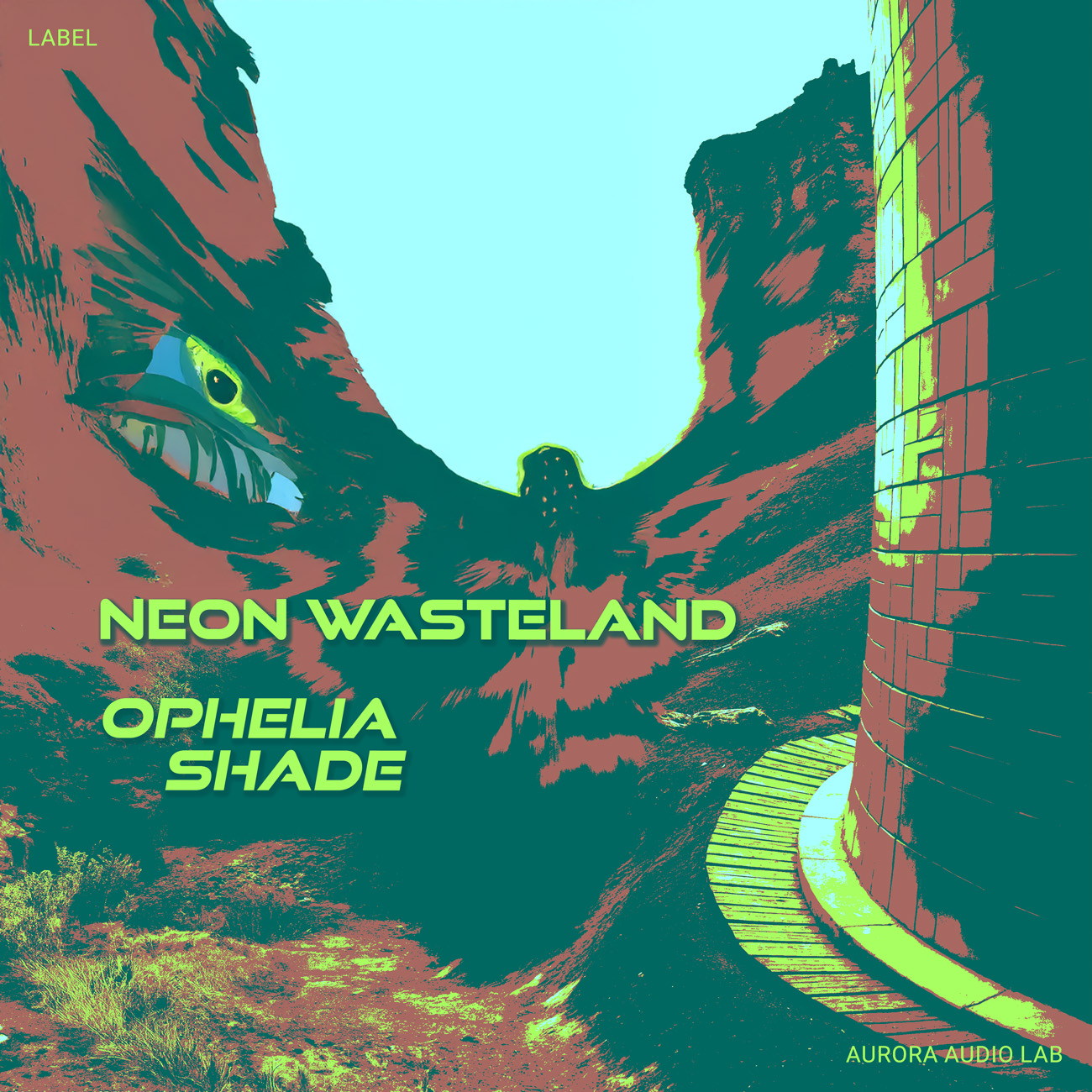 2D view of Premade Rock,Punk & Alternative Album Cover - Deep Sea Green #17549 | AlbumArtZone*