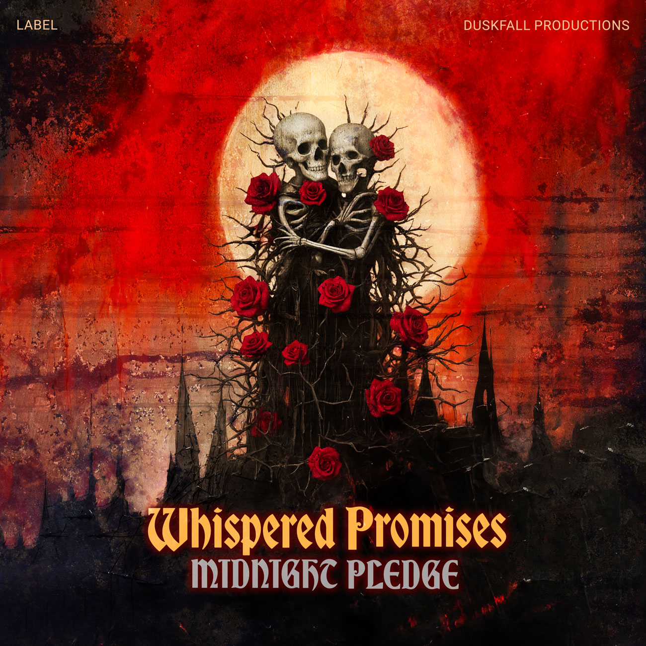 2D view of Premade Heavy Metal & Gothic Metal Album Cover - Flame Pea #17782 | AlbumArtZone*