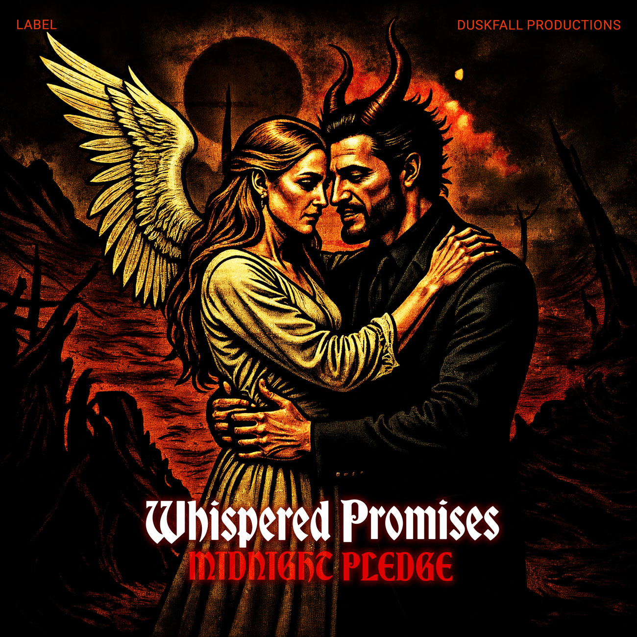 2D view of Premade Heavy Metal & Gothic Metal Album Cover - Crowshead #17785 | AlbumArtZone*