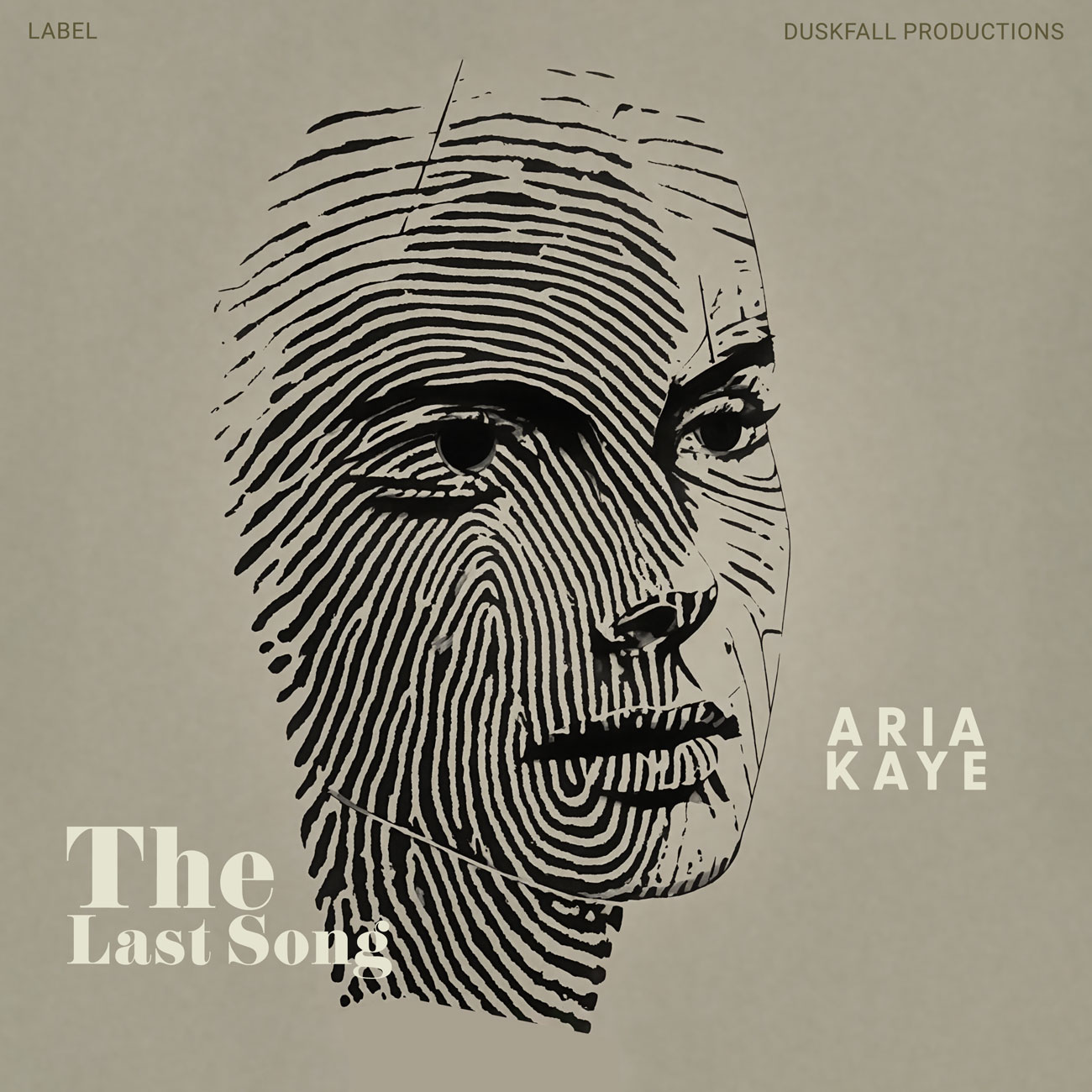 2D view of Premade Indie & Folk Music Album Cover - Gray Olive #17846 | AlbumArtZone*