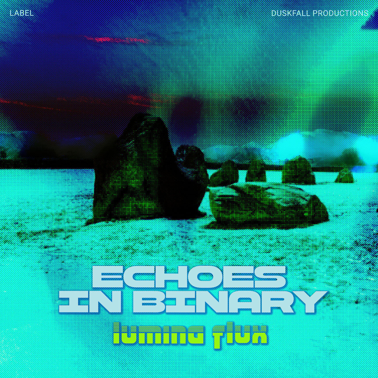 2D view of Premade Electronica & Ambient Book Cover - Bright Turquoise #18029 | AlbumArtZone*