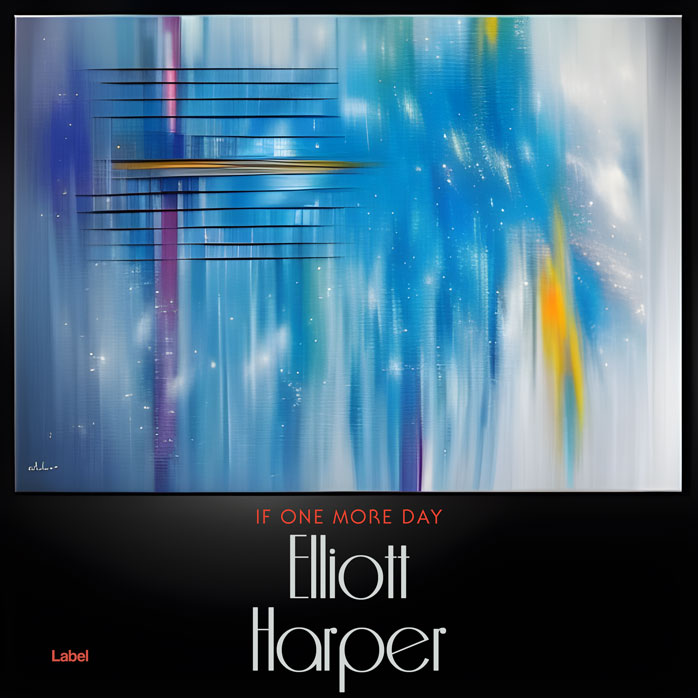2D view of Premade Contemporary Music Album Cover - Steel Blue #22636 | AlbumArtZone*