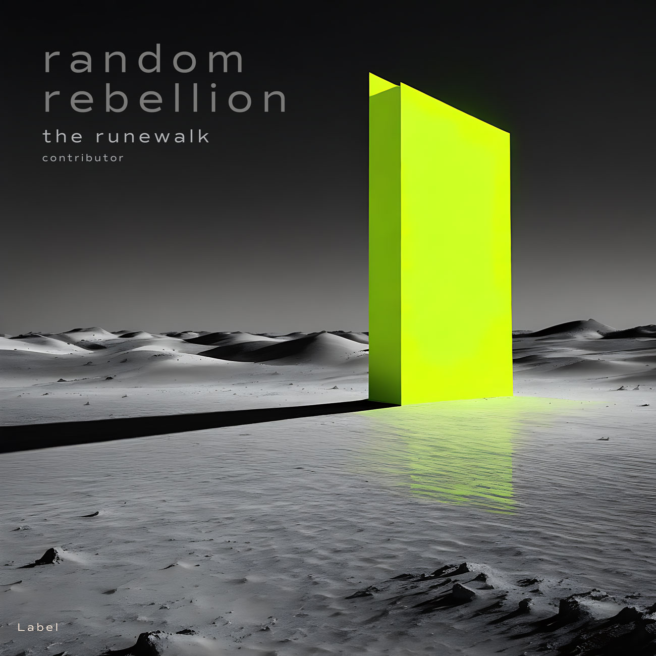 Front view of Premade Contemporary Music Album Cover - Lunar Green #12270 | AlbumArtZone*